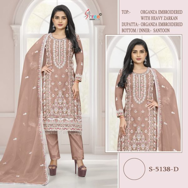 SHREE FABS S 5138 D PAKISTANI SUITS IN INDIA