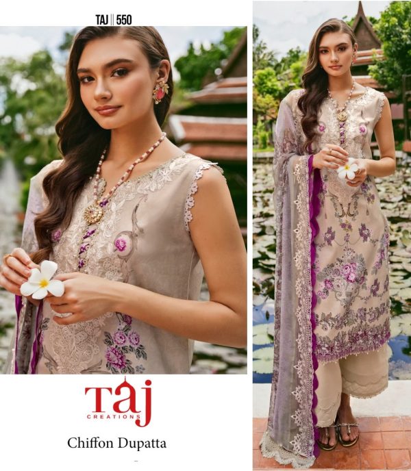 TAJ CREATIONS 550 COTTON PAKISTANI SUITS