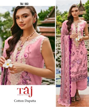 TAJ CREATIONS 553 COTTON PAKISTANI SUITS