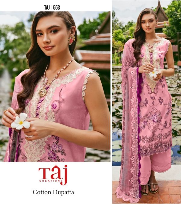 TAJ CREATIONS 553 COTTON PAKISTANI SUITS