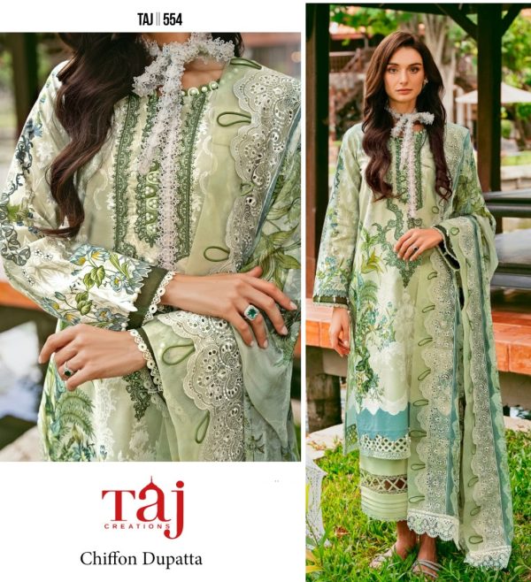 TAJ CREATIONS 554 PAKISTANI SUITS WHOLESALE