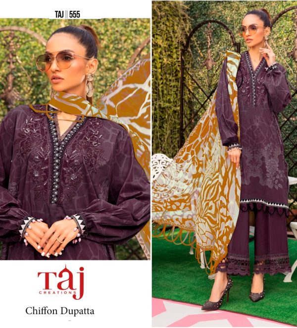 TAJ CREATIONS 555 PAKISTANI SUITS IN INDIA