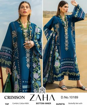 ZAHA 10189 CRIMSON PAKISTANI SALWAR SUITS