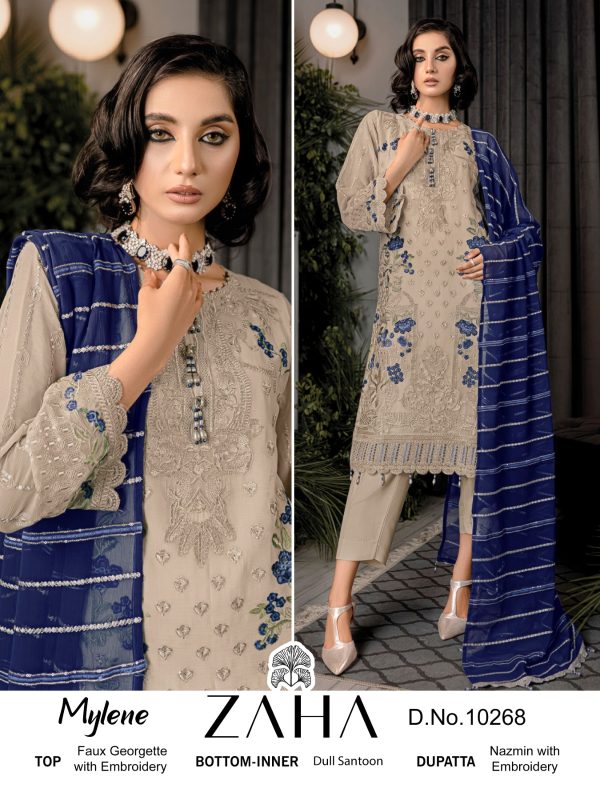 ZAHA 10268 MYLENE PAKISTANI SUITS WHOLESALE