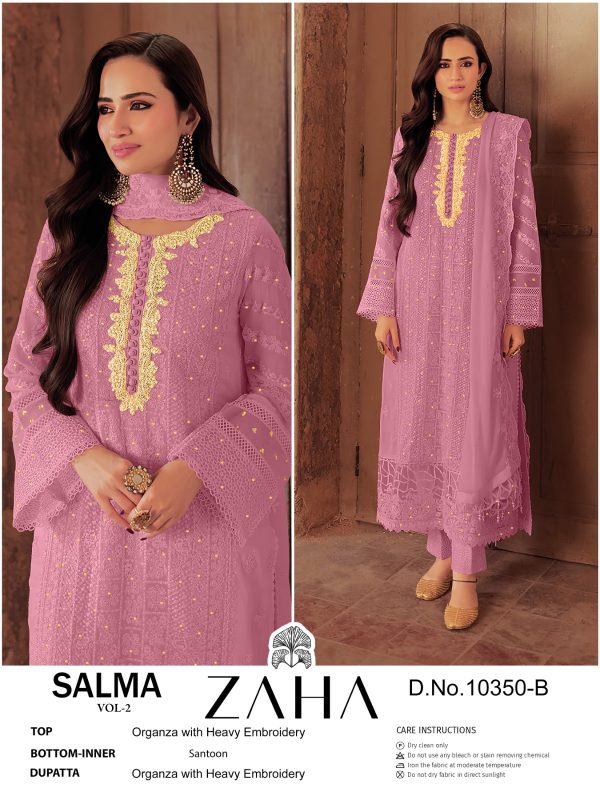 ZAHA 10350 B SALMA VOL 2 PAKISTANI SUITS