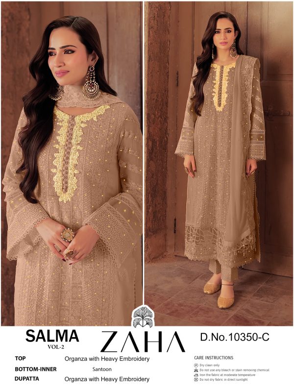 ZAHA 10350 C SALMA VOL 2 PAKISTANI SUITS