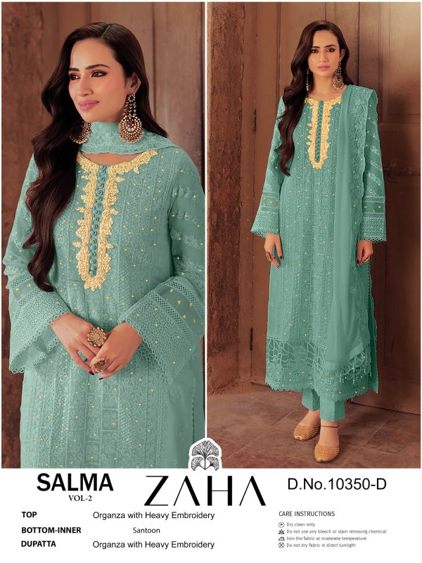 ZAHA 10350 D SALMA VOL 2 PAKISTANI SUITS