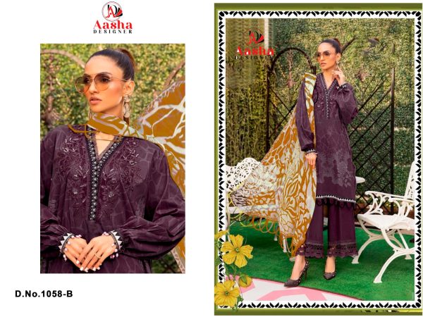 AASHA DESIGNER 1058 B COTTON SUITS IN INDIA