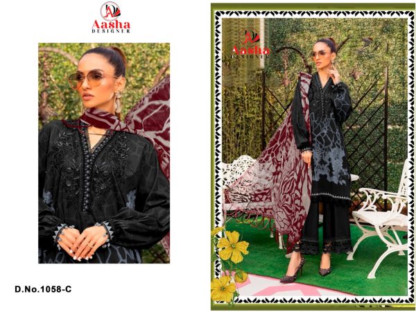 AASHA DESIGNER 1058 C COTTON SUITS IN INDIA