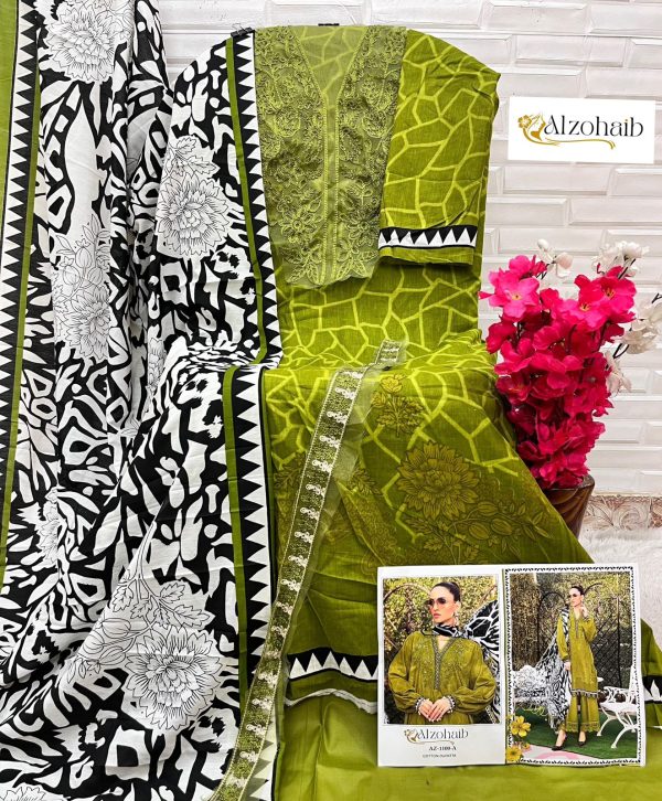 ALZOHAIB AZ 1100 A PAKISTANI COTTON SUITS