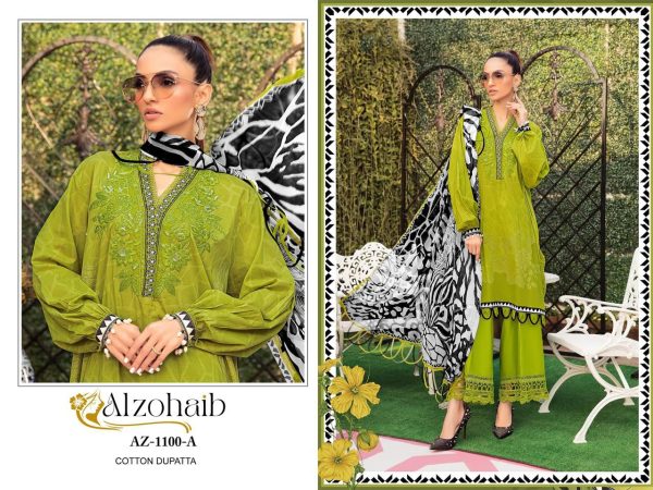 ALZOHAIB AZ 1100 A PAKISTANI COTTON SUITS