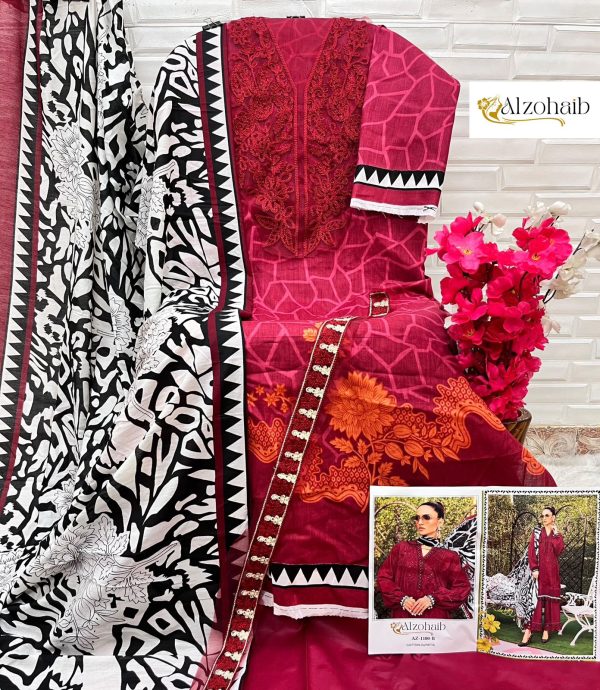 ALZOHAIB AZ 1100 B PAKISTANI COTTON SUITS