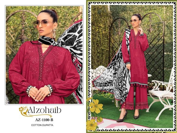 ALZOHAIB AZ 1100 B PAKISTANI COTTON SUITS