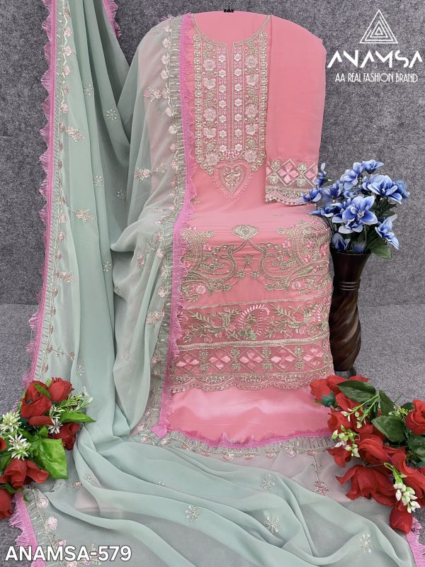 ANAMSA 579 PAKISTANI SUITS WHOLESALE