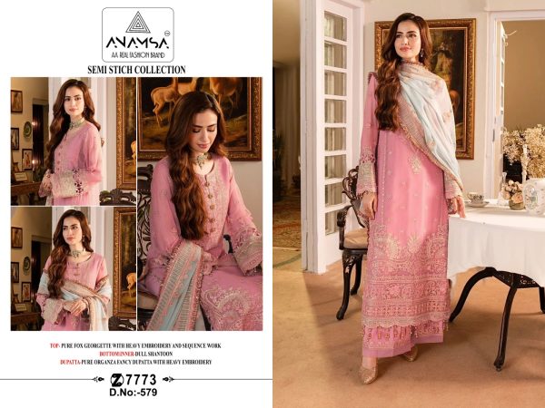 ANAMSA 579 PAKISTANI SUITS WHOLESALE