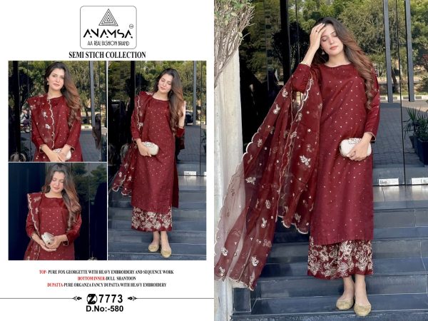 ANAMSA 580 PAKISTANI SUITS WHOLESALE