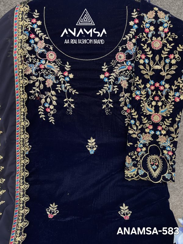 ANAMSA 583 VELVET PAKISTANI SUITS IN INDIA