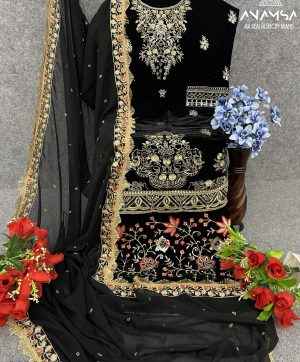 ANAMSA 584 VELVET SUITS MANUFACTURER IN INDIA