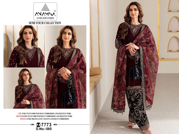 ANAMSA 585 VELVET SALWAR KAMEEZ MANUFACTURER