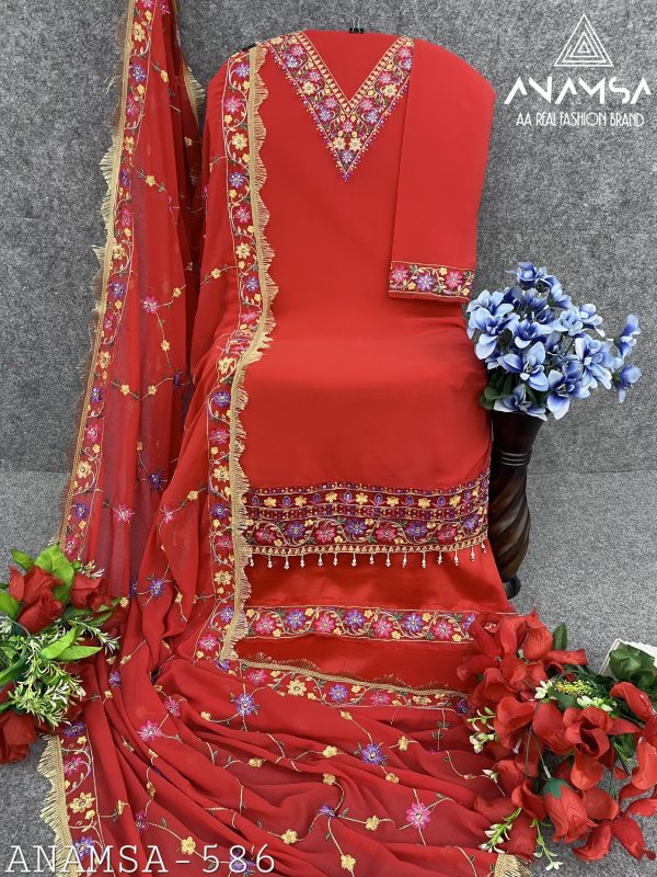 ANAMSA 586 PAKISTANI SUITS WHOLESALE