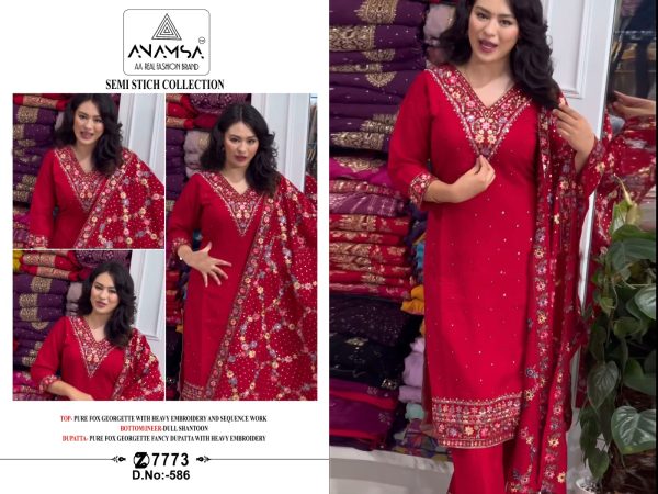 ANAMSA 586 PAKISTANI SUITS WHOLESALE