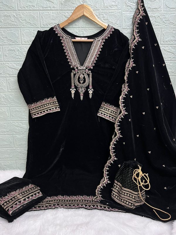 DEEPSY SUITS 105 C VELVET SALWAR SUITS IN INDIA