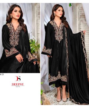 DEEPSY SUITS D 2156 D VELVET SALWAR SUITS