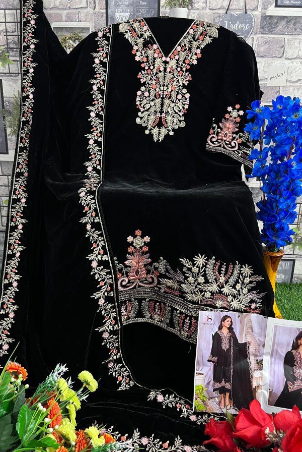 DEEPSY SUITS D 2156 D VELVET SALWAR SUITS