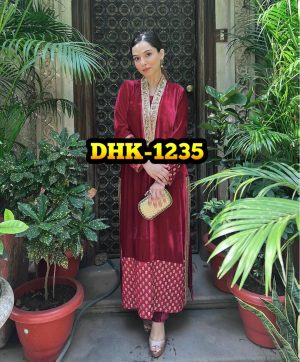 DHK 1235 DESIGNER VELVET SALWAR SUITS