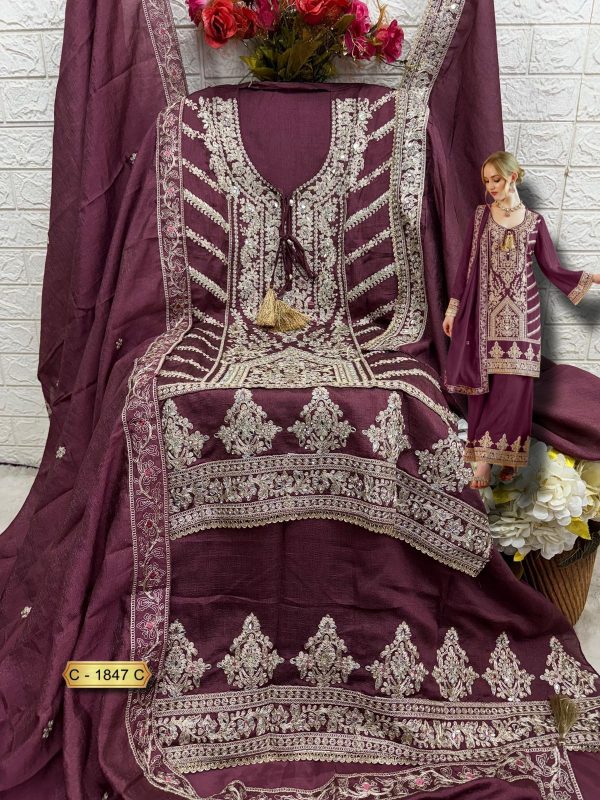 FEPIC C 1847 C ROSEMEEN PAKISTANI SUITS