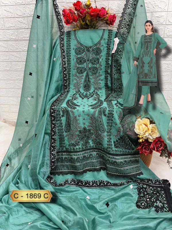 FEPIC C 1869 C ROSEMEEN PAKISTANI SUITS