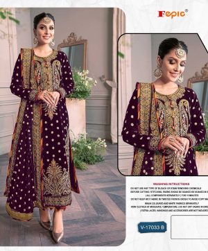 FEPIC V 17033 B ROSEMEEN VELVET SUITS IN INDIA