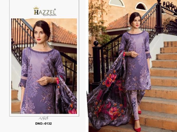 HAZZEL 0132 COTTON PAKISTANI SUITS IN INDIA