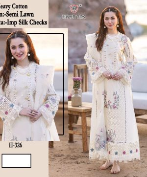 HOOR TEX H 326 PAKISTANI SUITS IN INDIA