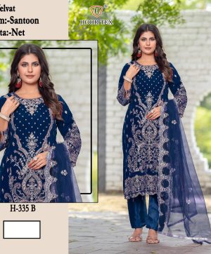 HOOR TEX H 335 B VELVET PAKSITANI SUITS