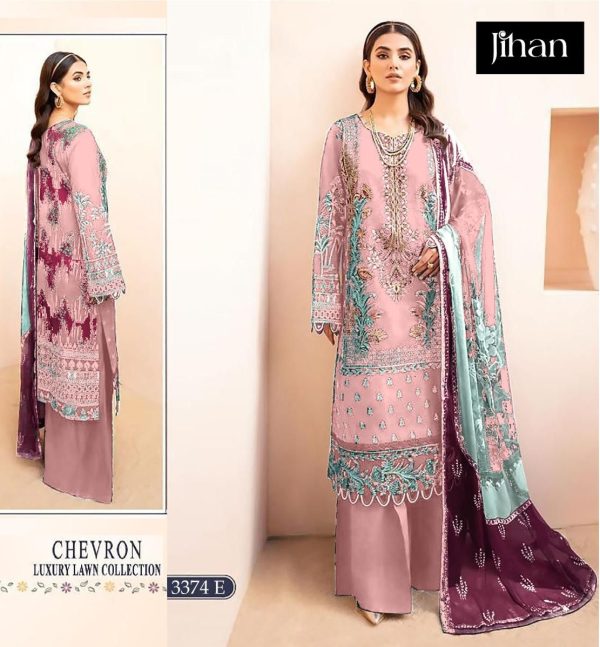 JIHAN 3374 E CHEVRON LAWN COLLECTION SUITS