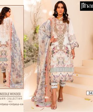 JIHAN 3439 NEEDLE WONDER VOL 3 LAWN SUITS