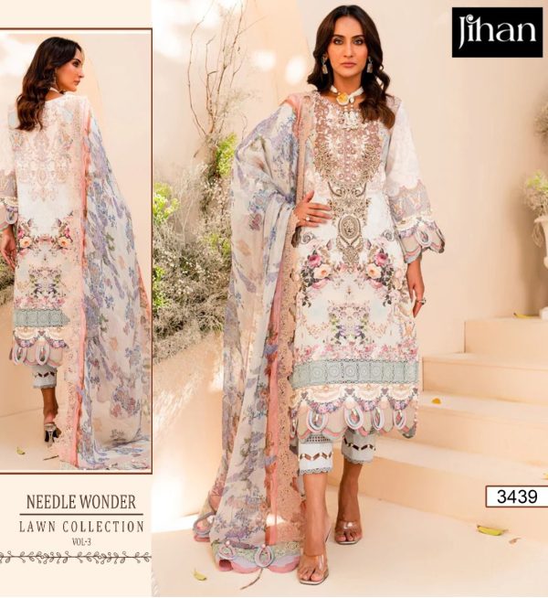 JIHAN 3439 NEEDLE WONDER VOL 3 LAWN SUITS