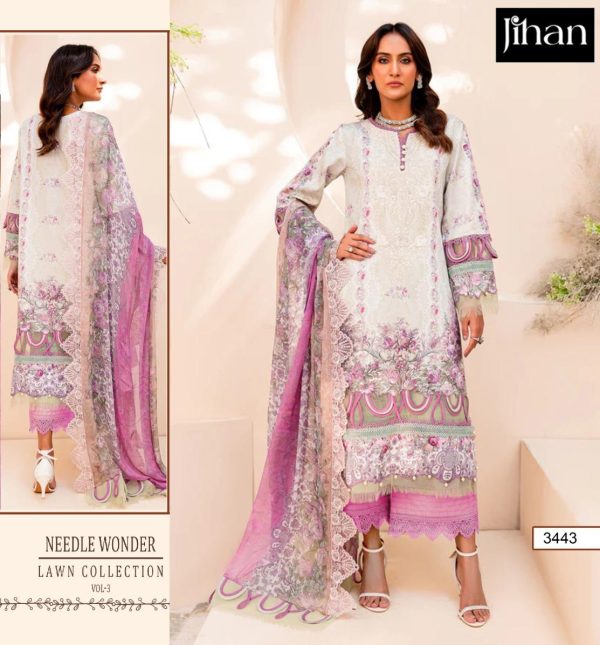 JIHAN 3443 NEEDLE WONDER VOL 3 LAWN SUITS