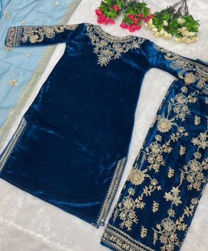 KARMA FASHION ST 118 A VELVET SUITS WHOLESALE