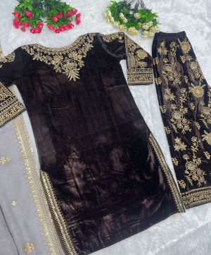 KARMA FASHION ST 118 C VELVET SUITS WHOLESALE