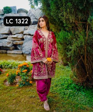 LC 1322 DESIGNER VELVET SALWAR SUITS