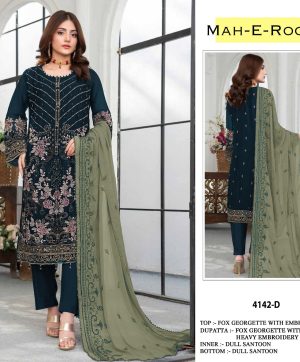 MAAH E ROOH 4142 D PAKISTANI SUITS IN INDIA