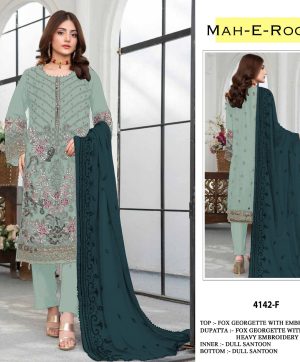 MAAH E ROOH 4142 F PAKISTANI SUITS IN INDIA