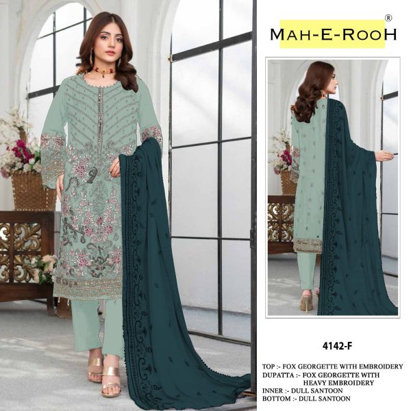 MAAH E ROOH 4142 F PAKISTANI SUITS IN INDIA