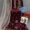 MAARIA A 1132 A B C D VELVET PAKISTANI SUITS