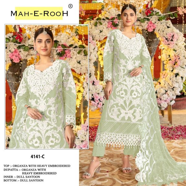 MAH E ROOH 4141 A TO H SALWAR SUITS WHOLESALE