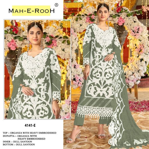 MAH E ROOH 4141 A TO H SALWAR SUITS WHOLESALE