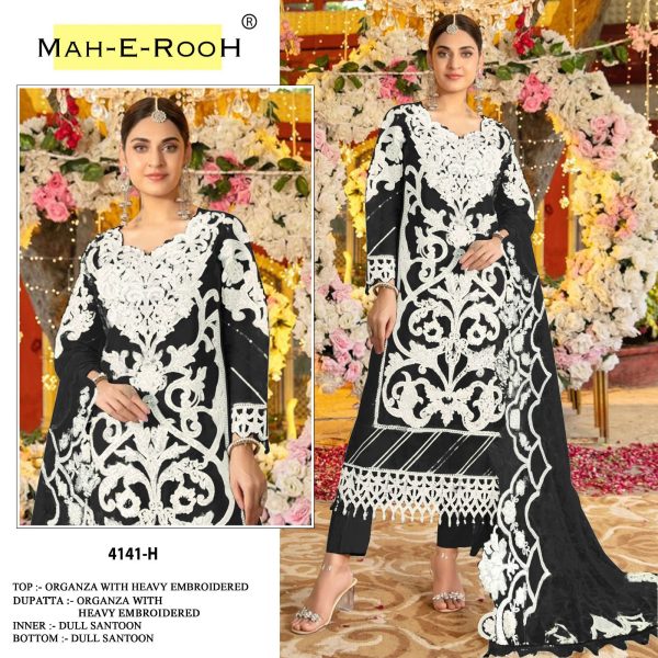 MAH E ROOH 4141 A TO H SALWAR SUITS WHOLESALE