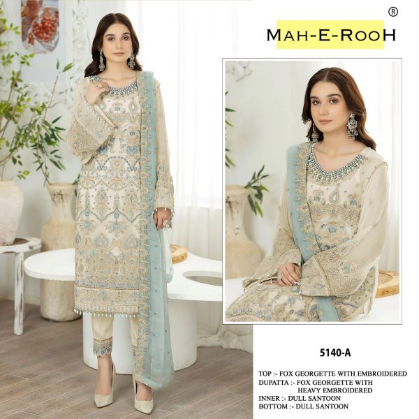 MAH E ROOH 5140 A SALWAR SUITS WHOLESALE